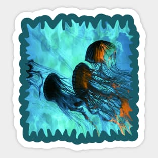 Jellyfish of the Under Sea Volcano Sticker